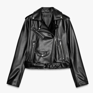 1465 NWT ZARA FAUX LEATHER BIKER JACKET SZ XS